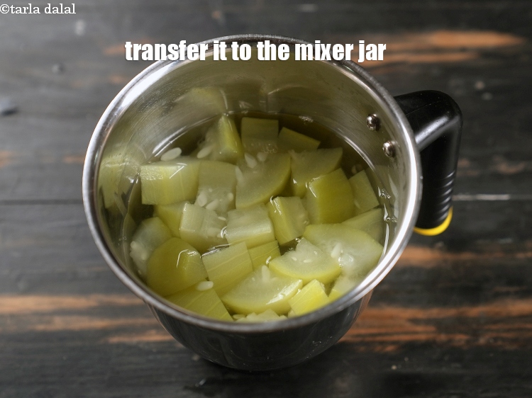 Step 7 – Cool the mixture and transfer it to the mixer jar.