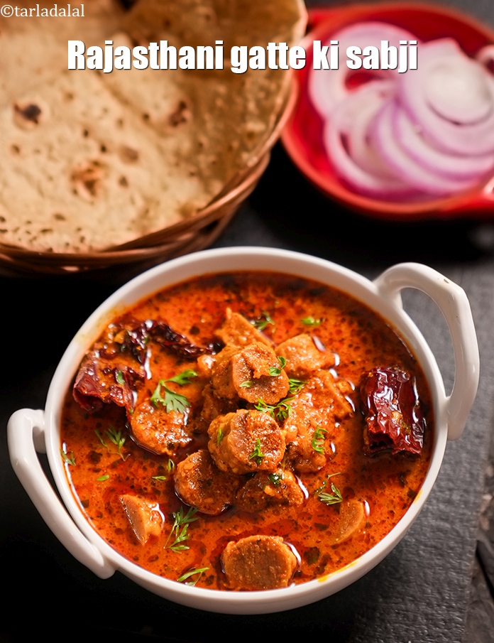 Step 56 – Serve <strong>gatte ki sabzi recipe | Rajasthani gatte ki sabji | besan ke gatte |</strong> …