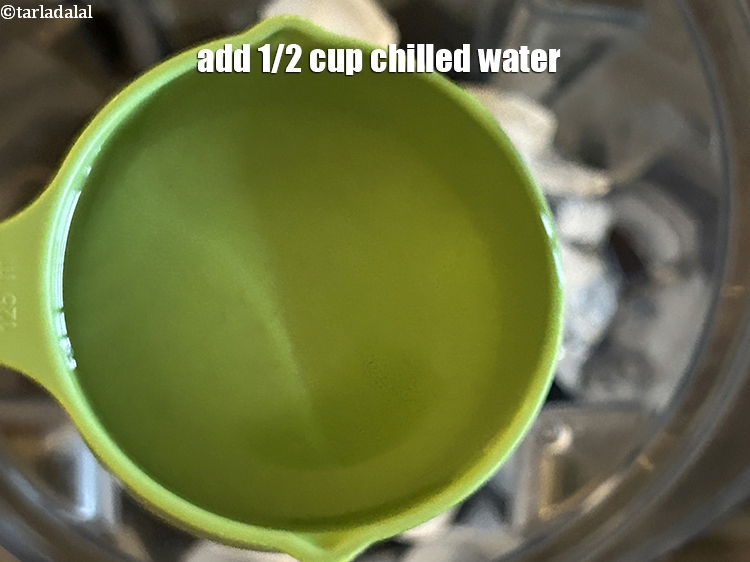 Step 8 – Add 1/2&nbsp;cup&nbsp;chilled water.