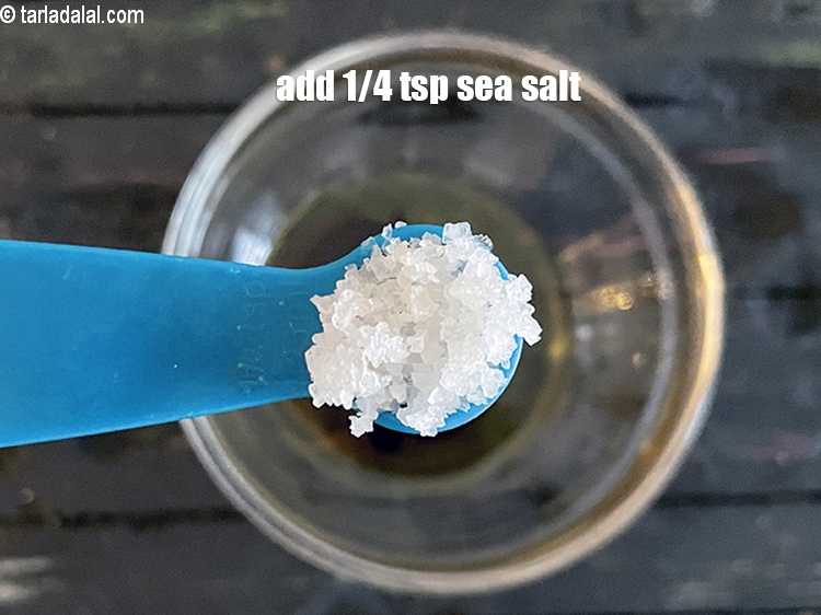 Step 8 – Add sea salt to taste. We added 1/4 tsp sea salt.