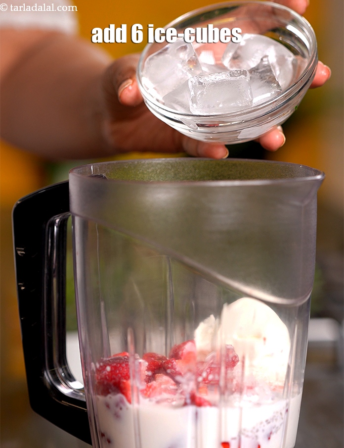 Step 7 – Add 6 ice-cubes.&nbsp;