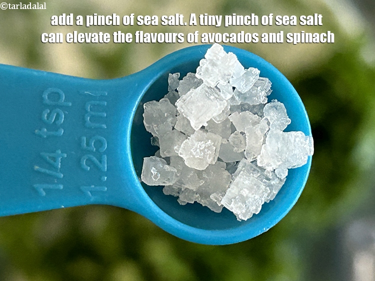 Step 8 – Add&nbsp;<meta charset="UTF-8" />a pinch of&nbsp;<a href="glossary-sea-salt-khada-namak-421i">sea salt (khada namak)</a>.&nbsp;A tiny pinch of sea salt can …