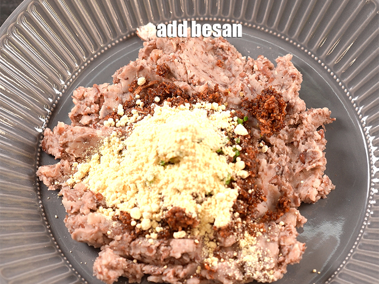 Step 11 – Add 2 tbsp <a href="https://www.tarladalal.com/glossary-besan-chana-dal-flour-bengal-gram-flour-952i">besan (bengal gram flour)</a>.