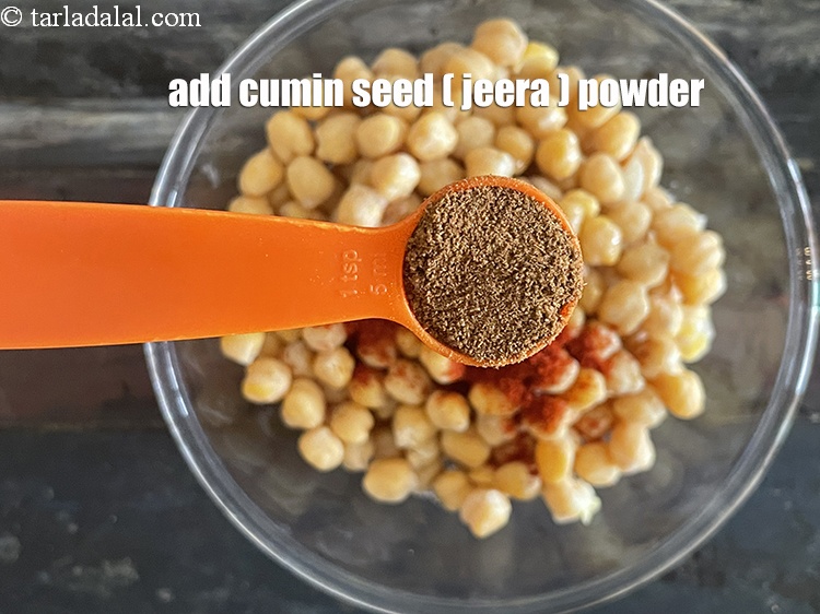 Step 18 – Add&nbsp;1 tsp&nbsp;<a href="https://tarladalal.com/glossary-cumin-seeds-powder-jeera-powder-zeera-powder-382i">cumin seeds (jeera) powder</a>.