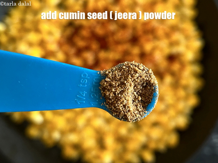 Step 14 – Add&nbsp;&frac14;&nbsp;tsp&nbsp;cumin powder (jeera )&nbsp;powder.