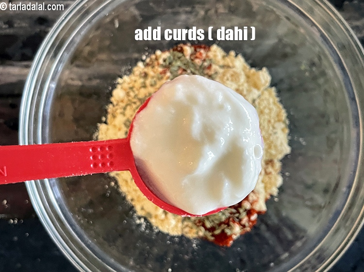 Step 7 – Add&nbsp;<meta charset="UTF-8" />1 tbsp&nbsp;<a href="glossary-curd-dahi-yogurt-yoghurt-383i">curds (dahi)</a>.