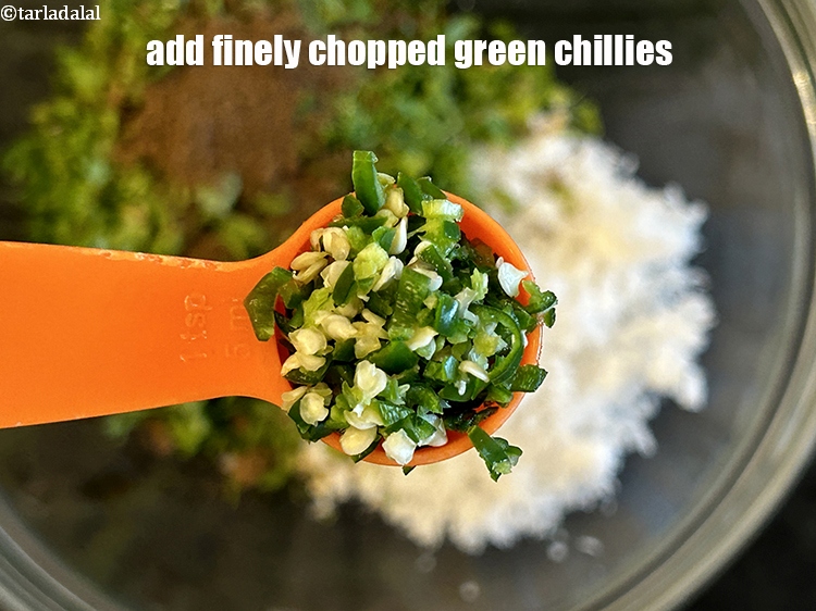 Step 13 – Add&nbsp;<meta charset="UTF-8" />1 tsp&nbsp;finely&nbsp;<a href="glossary-chopped-green-chilli-820i">chopped green chillies</a>.&nbsp;The heat from green chillies balances out the richness …
