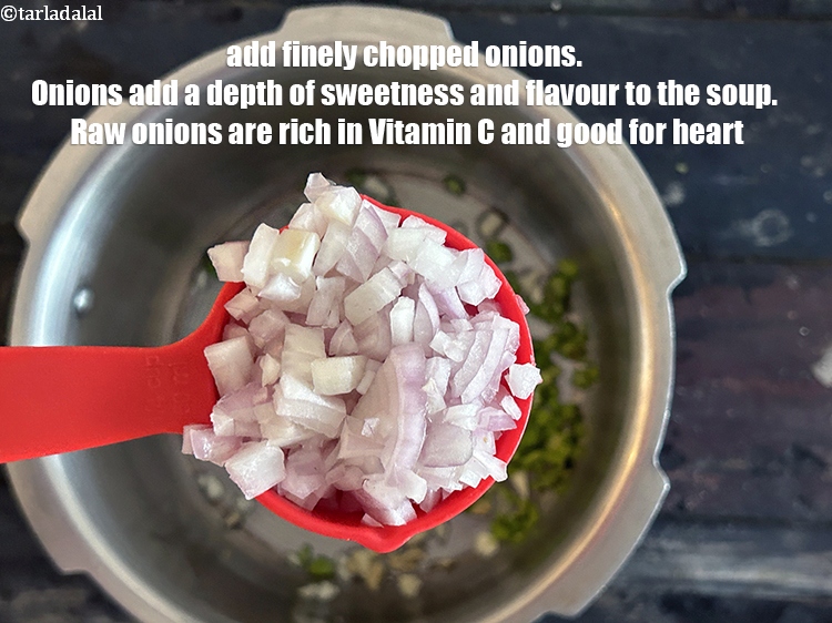 Step 7 – Add&nbsp;<meta charset="UTF-8" />1/4 cup&nbsp;finely&nbsp;<a href="glossary-chopped-onions-722i">chopped onions</a>.&nbsp;Onions add a sweetness, depth of flavor, and complexity to …