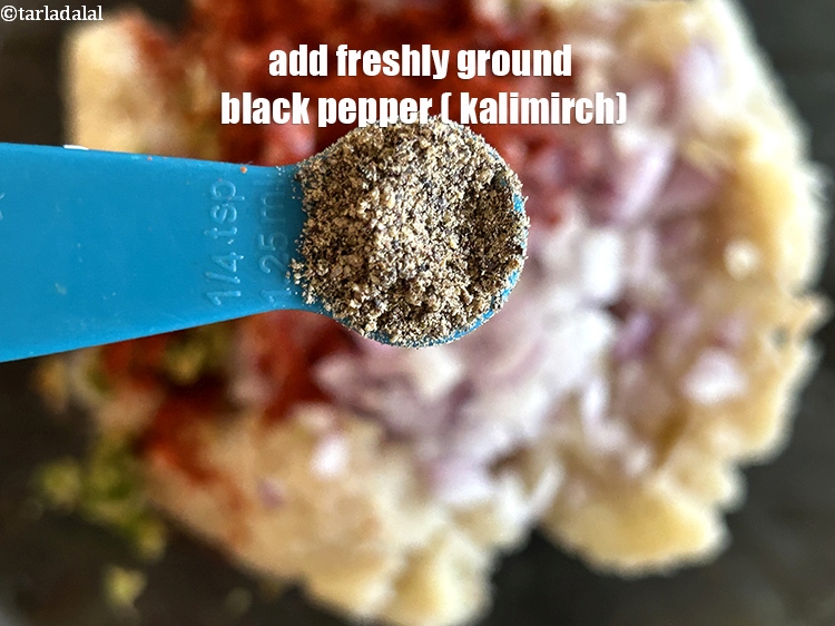 Step 20 – Add&nbsp;<meta charset="UTF-8" />1/4 tsp&nbsp;<a href="glossary-freshly-ground-black-pepper-kalimirch-powder-kali-mirch-ka-powder-567i">freshly ground black pepper (kalimirch)</a>.