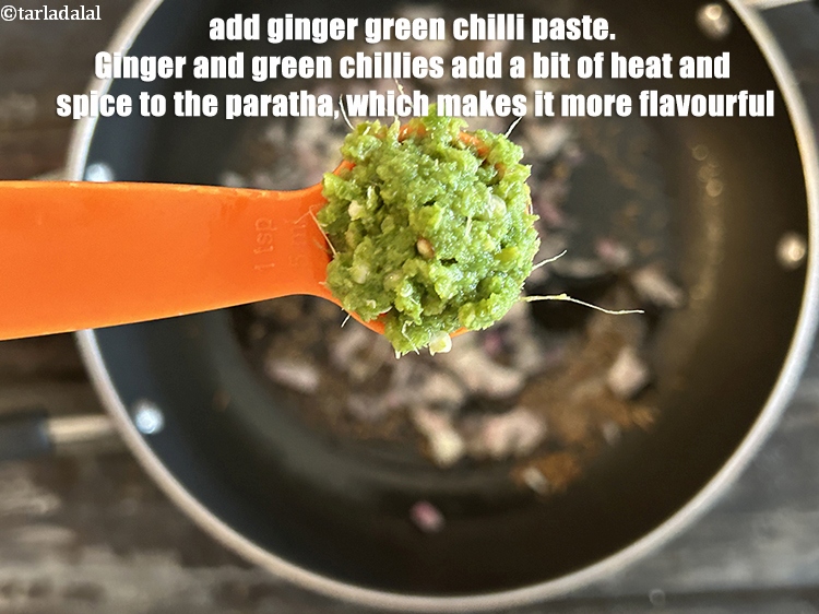 Step 12 – Add&nbsp;<meta charset="UTF-8" />1 tsp&nbsp;<a href="glossary-ginger-green-chilli-paste-adrak-mirch-ki-paste-adrak-mirchi-paste-139i">ginger-green chilli paste</a>.&nbsp;Ginger and green chillies add a bit of heat …