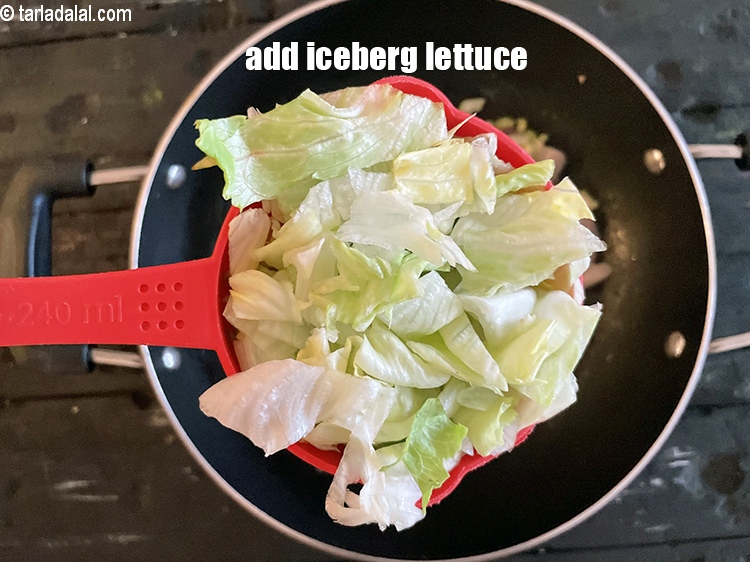 Step 7 – Add&nbsp;<meta charset="UTF-8" />6 cups&nbsp;<a href="glossary-chopped-iceberg-lettuce-2187i">chopped iceberg lettuce</a>.
