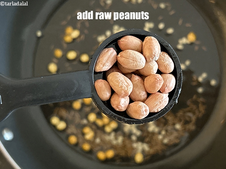 Step 36 – <meta charset="UTF-8" /> Add&nbsp;2 tbsp&nbsp;<a href="glossary-raw-peanuts-kachi-mungfali-kachi-moongfali-847i">raw peanuts</a>.&nbsp;Raw peanuts have a slightly nutty and earthy flavor …