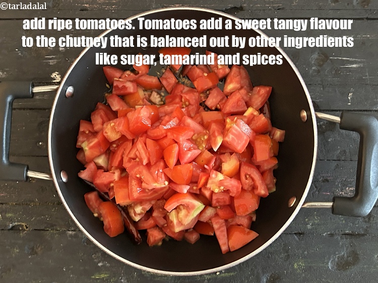 Step 32 – Tomatoes add a sweet, tangy flavor to the chutney that is balanced out by the …