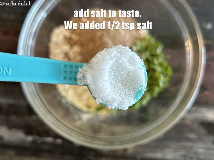 Step 8 – Add salt to taste. We added 1/2&nbsp;tsp salt.&nbsp;