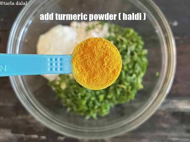 Step 7 – Add&nbsp;<meta charset="UTF-8" />1/2 tsp&nbsp;<a href="glossary-turmeric-powder-haldi-645i">turmeric powder (haldi)</a>.