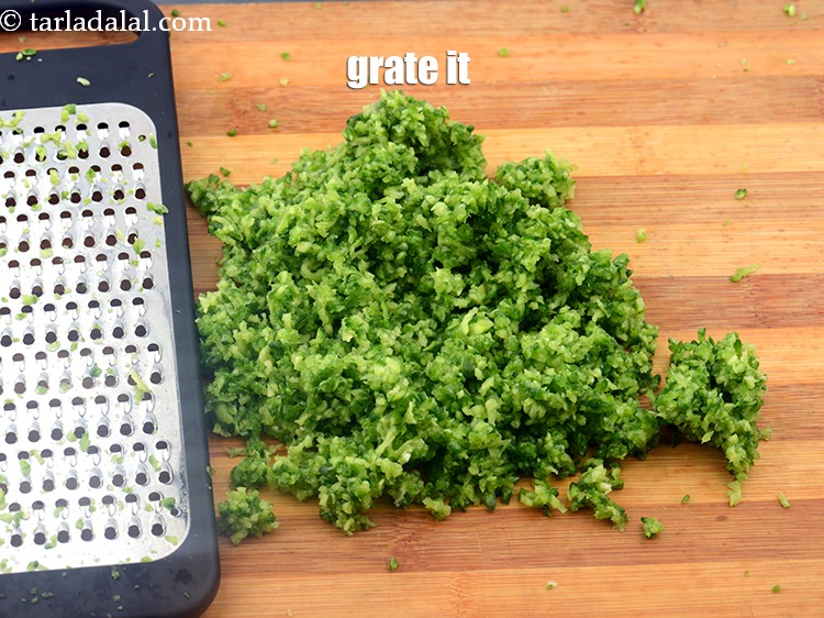 Step 7 – Then grate it, it makes 1 cup of grated karela.&nbsp;