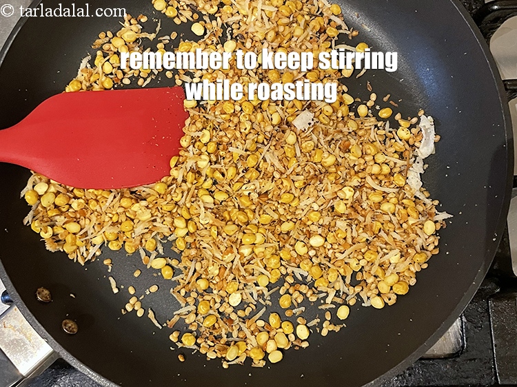 Step 7 – Remember to keep stirring while roasting.