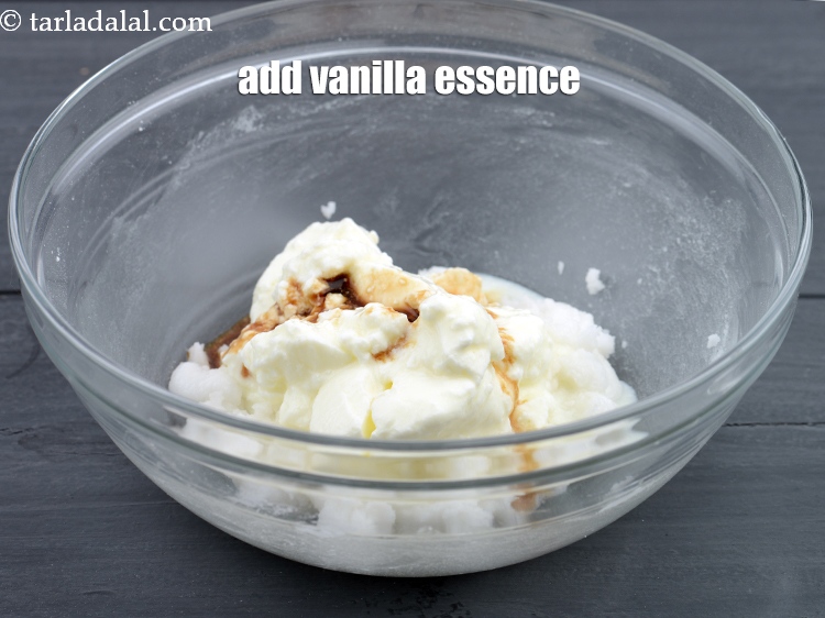 Step 7 – Add 1 tsp <a href="https://www.tarladalal.com/glossary-vanilla-essence-406i">vanilla essence</a>.