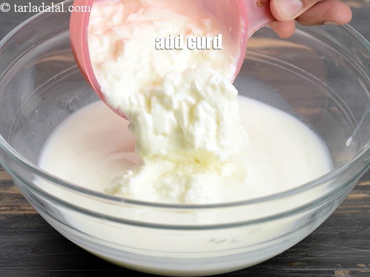 Step 7 – Add 1 cup fresh&nbsp;<a href="https://www.tarladalal.com/glossary-curd-dahi-yogurt-yoghurt-383i">curd (dahi)</a>.