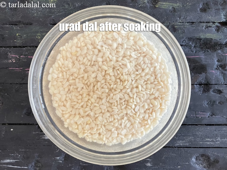 Step 7 – Urad dal after soaking.
