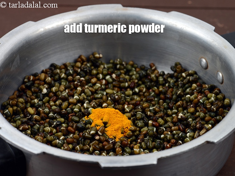 Step 7 – Add 1/2 tsp&nbsp;<a href="https://www.tarladalal.com/glossary-turmeric-powder-haldi-645i">turmeric powder (haldi)</a>.