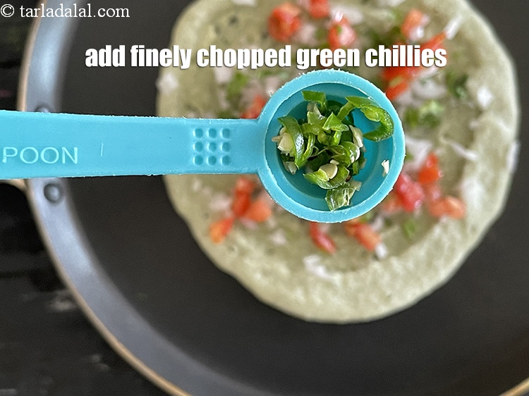 Step 39 – Add 1/4 tsp finely chopped green chillies.