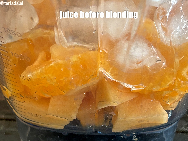 Step 15 – Juice before blending.