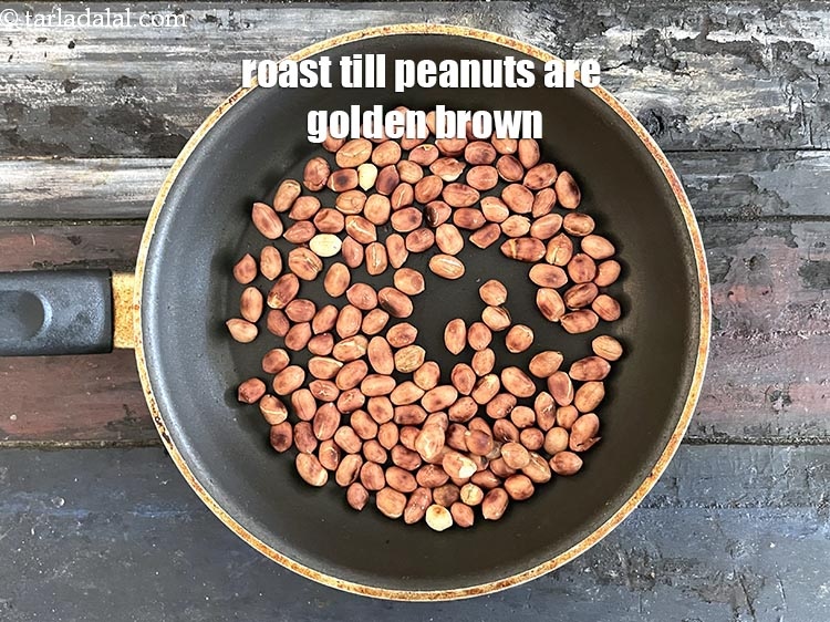Step 8 – Roast peanuts till golden brown.&nbsp;