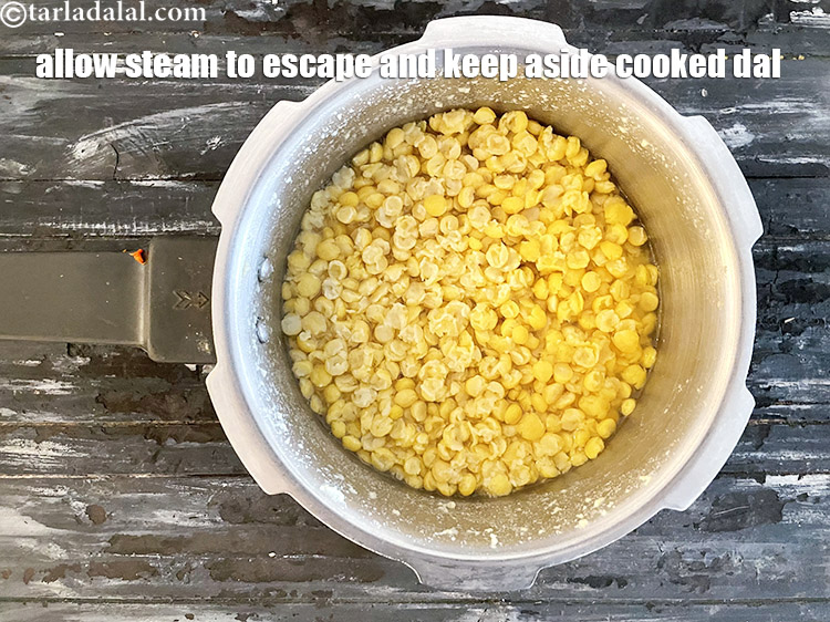 Step 14 – Allow the steam to escape before opening the lid. Keep aside.
