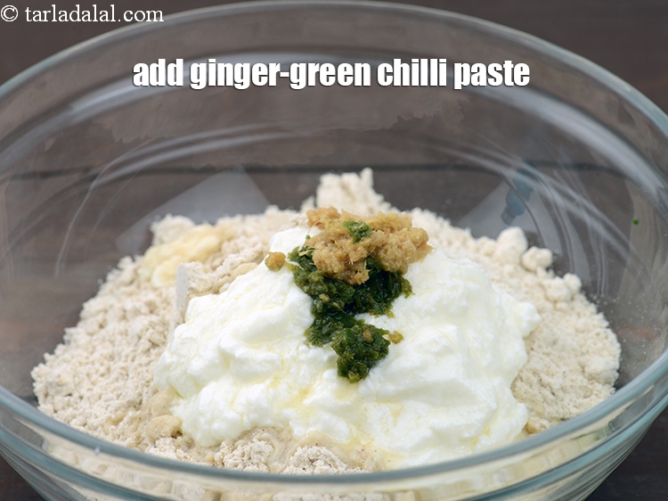 Step 7 – Add 1 tsp <a href="https://www.tarladalal.com/glossary-ginger-green-chilli-paste-adrak-mirch-ki-paste-adrak-mirchi-paste-139i">ginger-green chilli paste</a>. You can adjust the chilli paste more or …