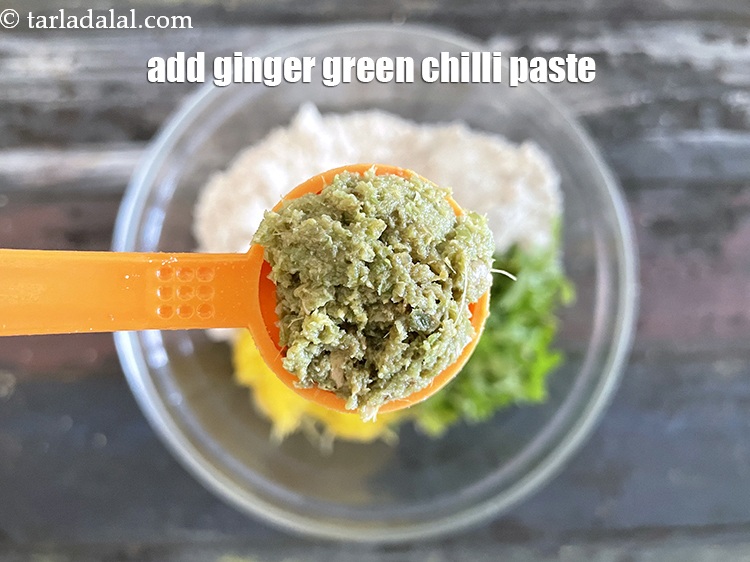 Step 10 – Add&nbsp;<meta charset="UTF-8" />1 tsp&nbsp;<a href="glossary-ginger-green-chilli-paste-adrak-mirch-ki-paste-adrak-mirchi-paste-139i">ginger-green chilli paste</a>.