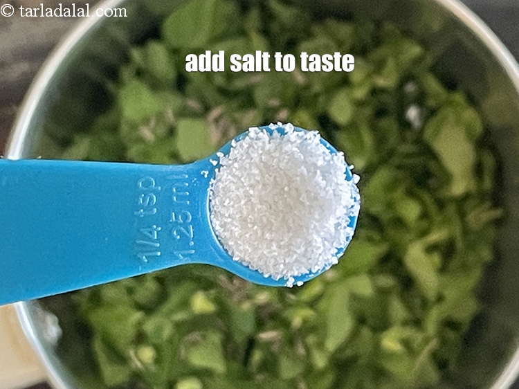 Step 7 – Add salt to taste. We added 1/4&nbsp;tsp salt.
