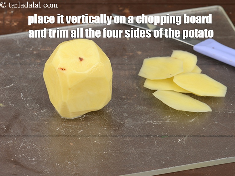 Step 9 – Place it vertically on a chopping board and trim all the four sides of the …