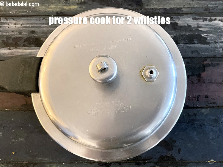 Step 14 – Pressure cook for 2&nbsp;whistles.