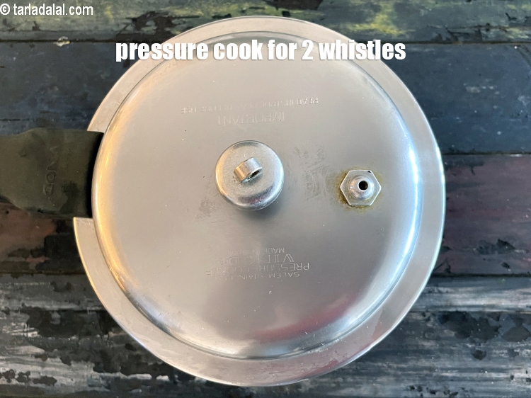 Step 9 – Pressure cook for 2 whistles.