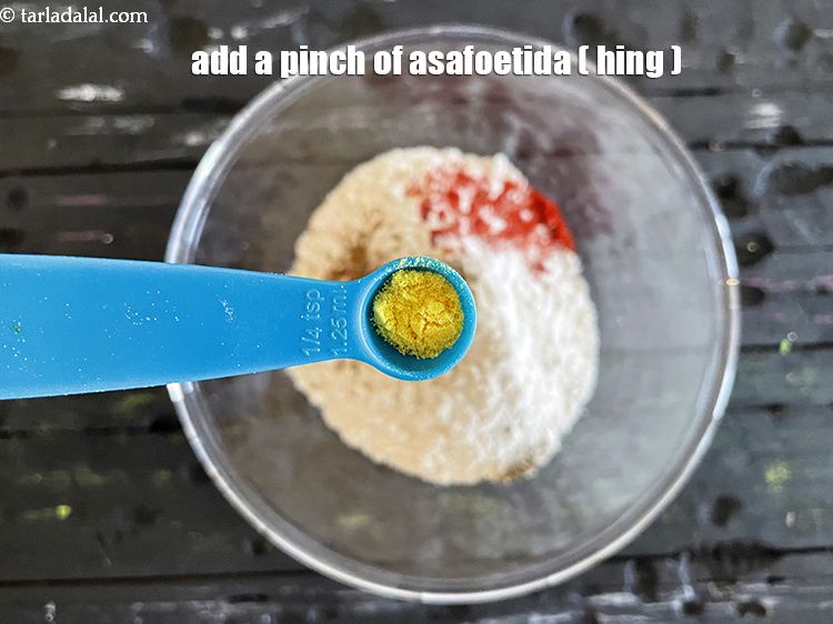 Step 8 – Add&nbsp;<meta charset="UTF-8" />a pinch of&nbsp;<a href="glossary-asafoetida-hing-113i">asafoetida (hing)</a>.