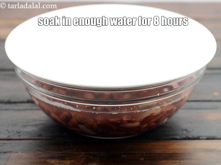 Step 8 – Soak the rajma in enough water for 8 hours.