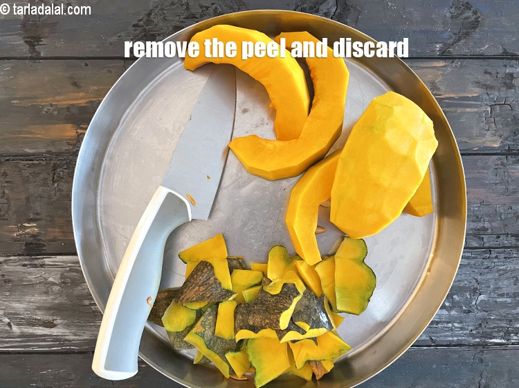 Step 7 – Remove the peel and discard.