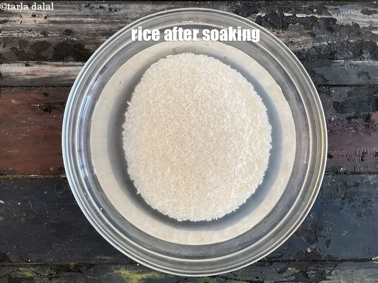 Step 7 – Rice after soaking.