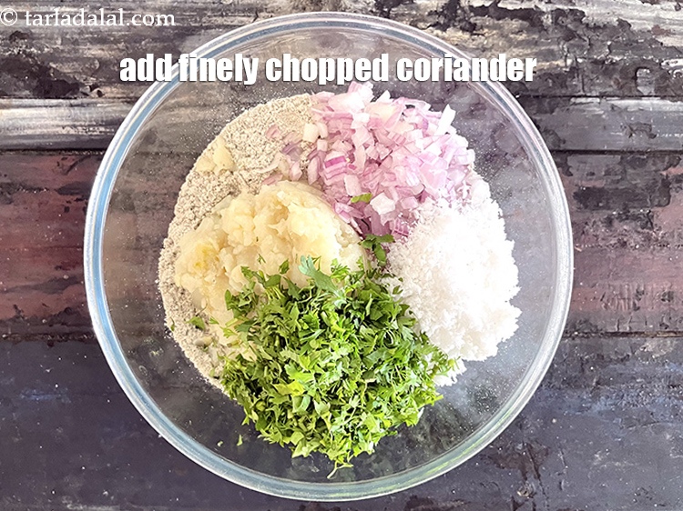 Step 7 – Add&nbsp;<meta charset="UTF-8" />1/4 cup&nbsp;finely&nbsp;<a href="glossary-chopped-coriander-783i">chopped coriander (dhania)</a>.