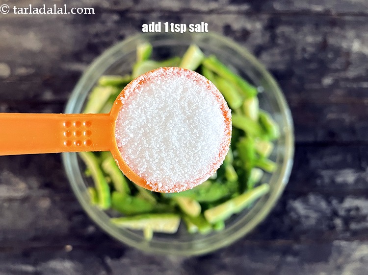 Step 7 – Add salt. We added 1 tsp salt. Salt is added so that later we can …