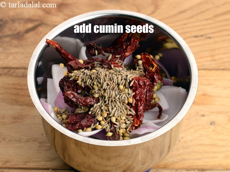 Step 8 – Add 1 tsp <a href="https://www.tarladalal.com/glossary-cumin-seeds-jeera-zeera-381i">cumin seeds (jeera)</a>.
