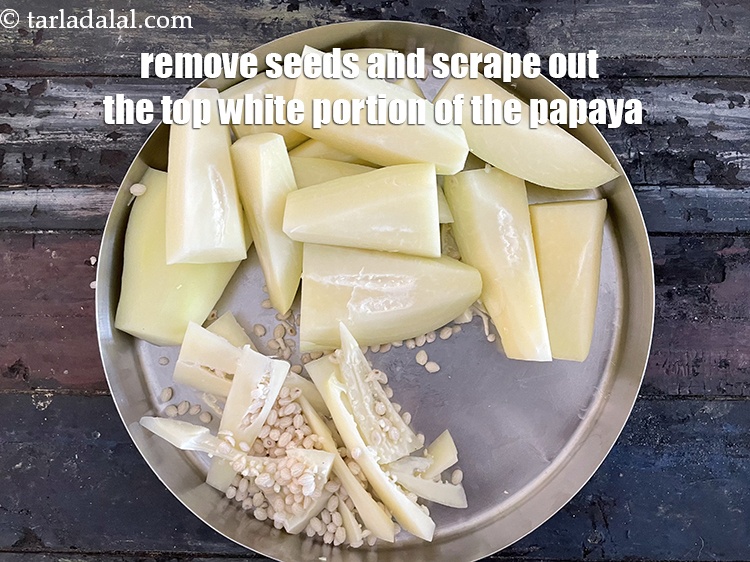 Step 7 – Remove the white seeds and scrape out a little of the&nbsp;top white portion of the …