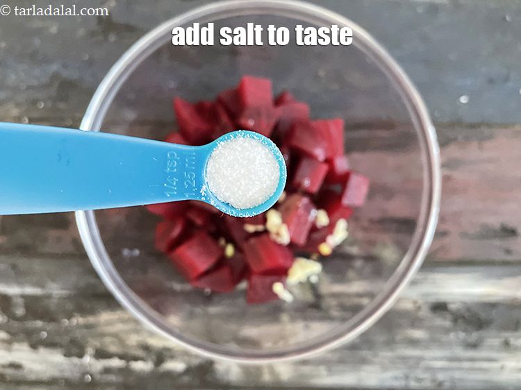 Step 16 – Add salt to taste. We added 1/4 tsp salt.