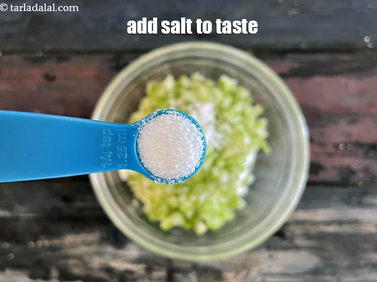Step 14 – Add salt to taste. We added 1/4 tsp salt.
