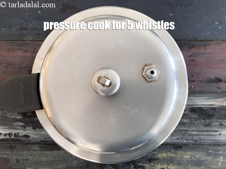 Step 14 – Pressure cook for 5 whistles.