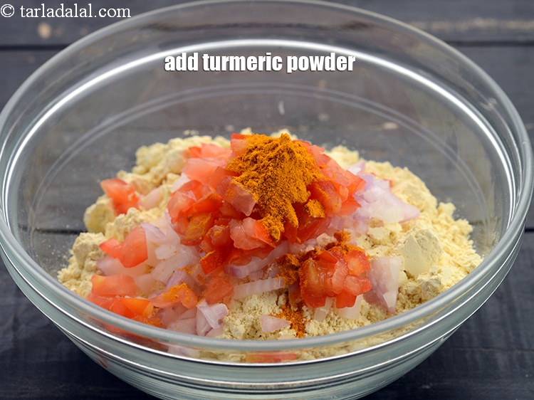 Step 7 – Add 1/4 tsp&nbsp;<a href="https://www.tarladalal.com/glossary-turmeric-powder-haldi-645i">turmeric powder (haldi)</a>.