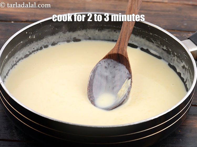 Step 7 – Cook on a slow flame for 2 to 3 minutes, or till the cheese melts …