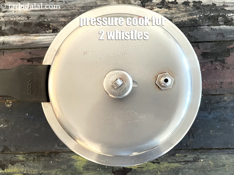Step 9 – Pressure cook for 2 whistles.