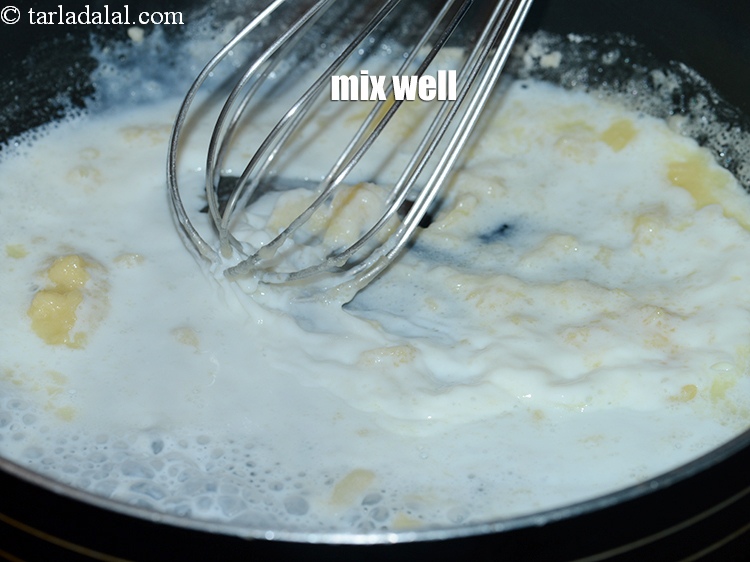 Step 7 – Mix well&nbsp; till no lumps remain. &nbsp;